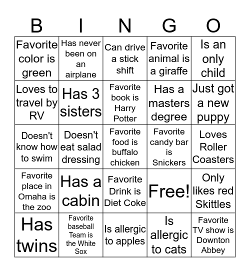 ASAP Bingo Card