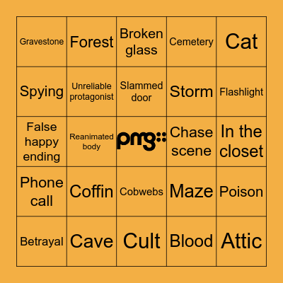 PMG Horror Heroes 2023 Bingo Card