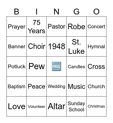 S T.  L U K E Bingo Card