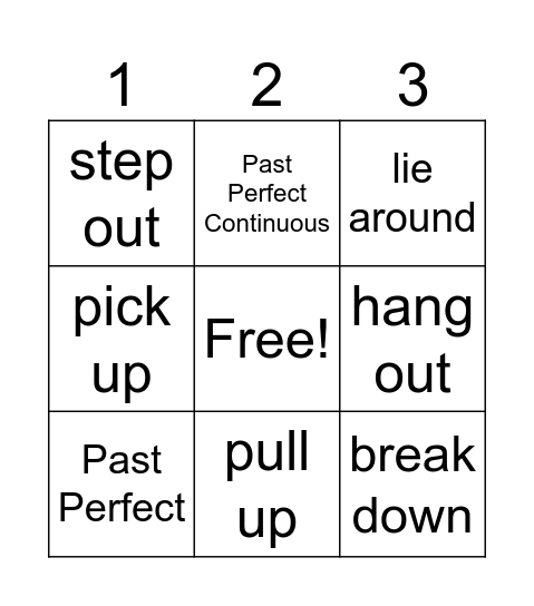 Hitchhiking Bingo Card