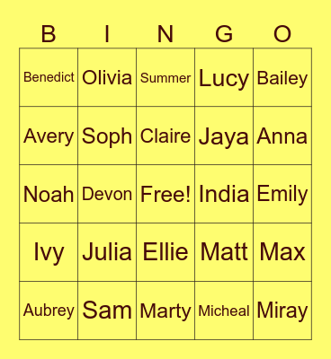 STAFF COVID! Bingo Card