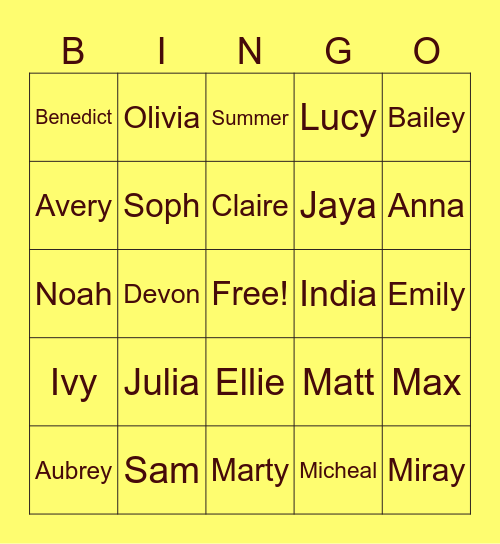 STAFF COVID! Bingo Card