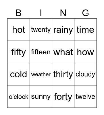 Bingo Card