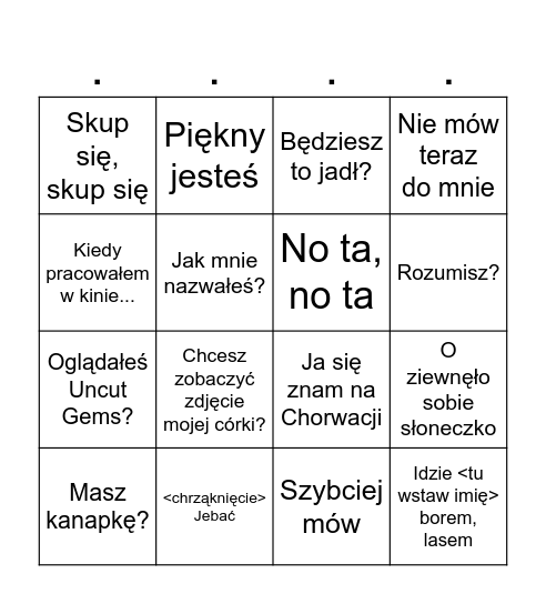 BINGO Z KACZMAREM Bingo Card