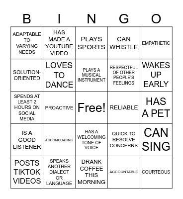 BINGO-AWESM Bingo Card