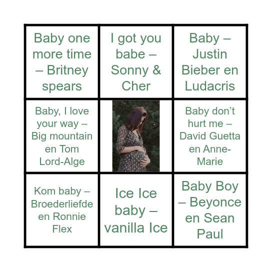 BABYSHOWER EEV Bingo Card