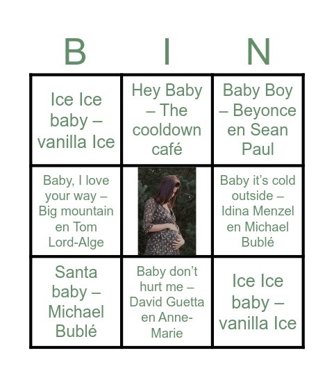 BABYSHOWER EEV Bingo Card