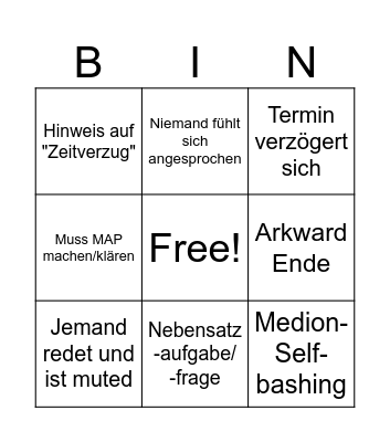 Call Bingo Card