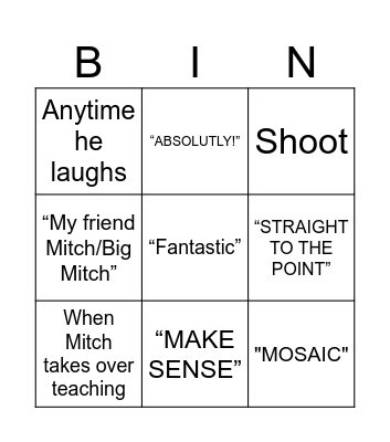 Hang in there people Bingo Card