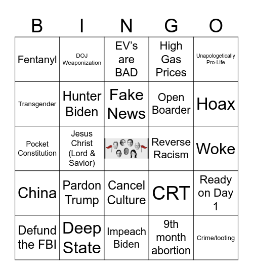 2023 Republican Debate Bingo Card