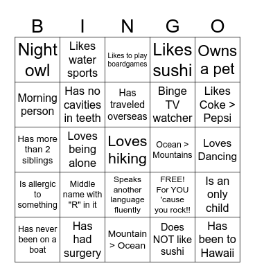 CoWorker BINGO! Bingo Card