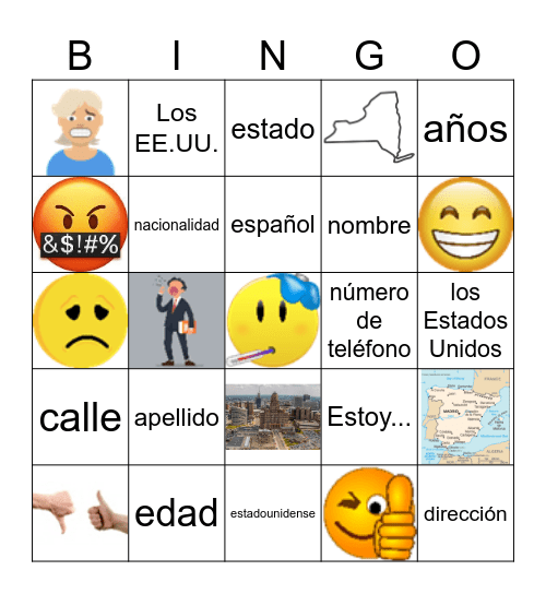 ¿Cómo estás?_filling in a form Bingo Card