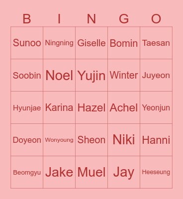 Winter’s Bingo Card