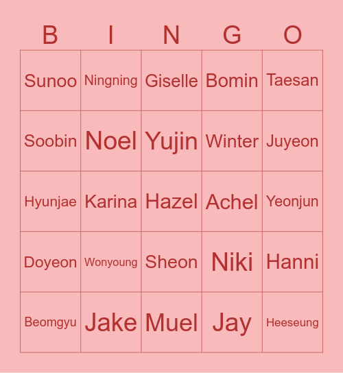 Winter’s Bingo Card