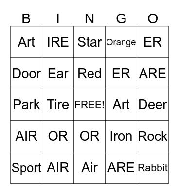 Bingo Card