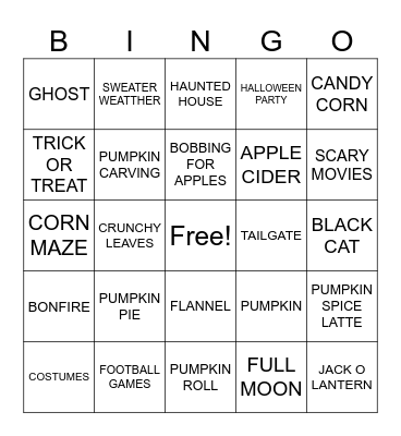 FALL BINGO Card