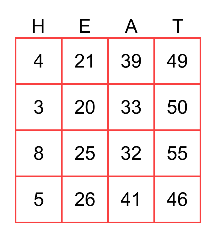 LONGER Backer Hotwatt BINGO Card