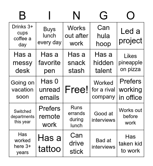 Customer Service Week Bingooo Bingo Card