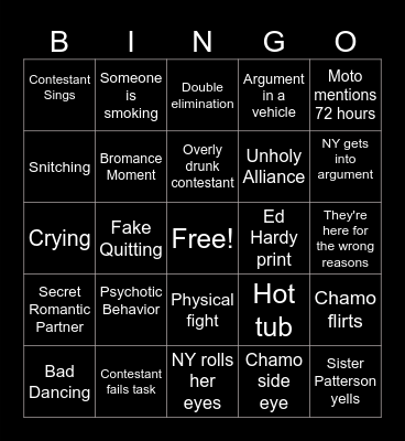 I Love New York Bingo Card