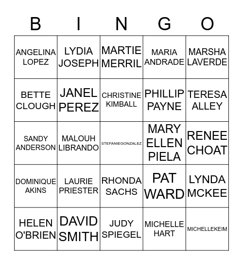 WHO's THE BOSS BINGO Card