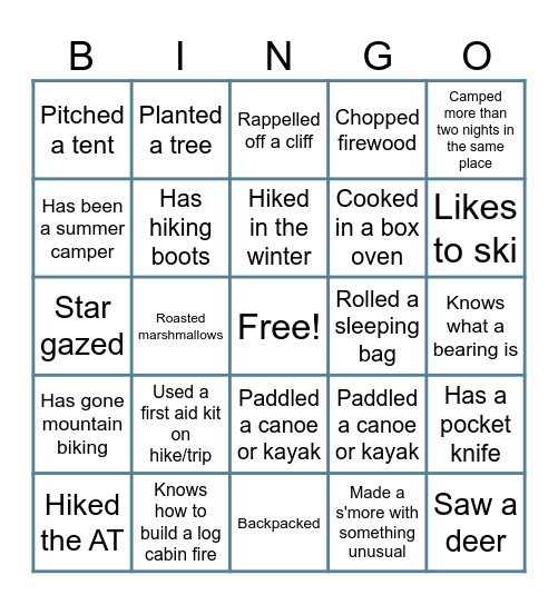 Trailblazer Bingo: Find Someone Who... Bingo Card