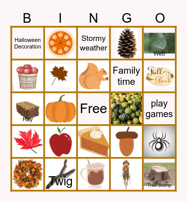 Fall Bingo Card