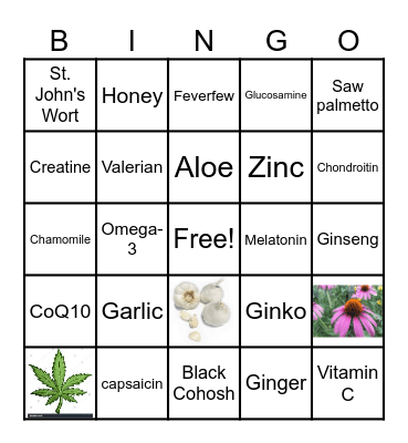 Botanical Bingo Card