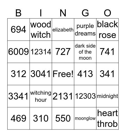 Bingo Card