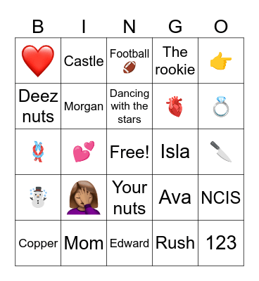 Just having fun Bingo Card