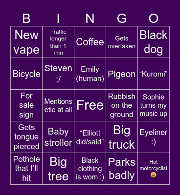 DAY OUT :) Bingo Card