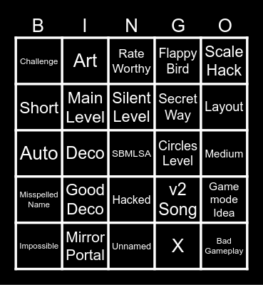 Recent Tab Bingo Card