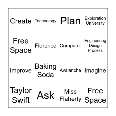 Exploration University Review Bingo Card