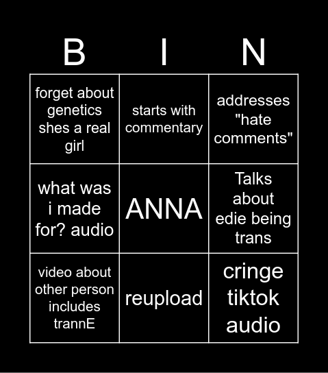 Johnathan joly bingos Bingo Card