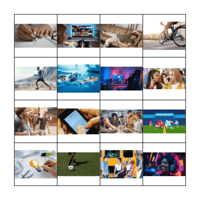 Actividades Bingo Card