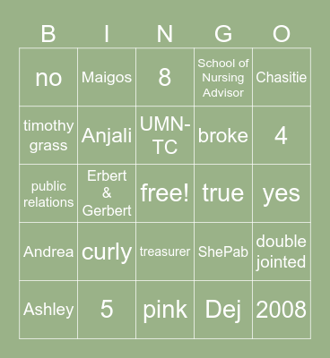 VIIVNCAUS Meet and Greet Bingo Card