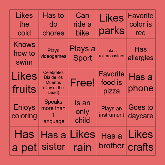 Find Someone Who... Bingo Card