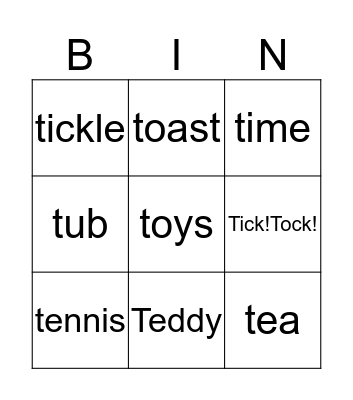 CTP Bingo Card