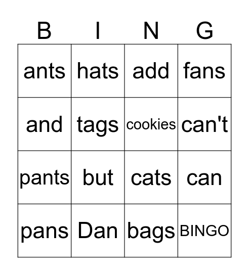 CTP Bingo Card