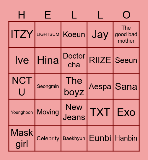 IN03HINA Bingo Card