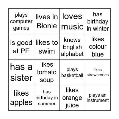 ARE YOU A PERSON WHO Bingo Card