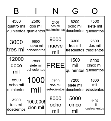 BINGO Card