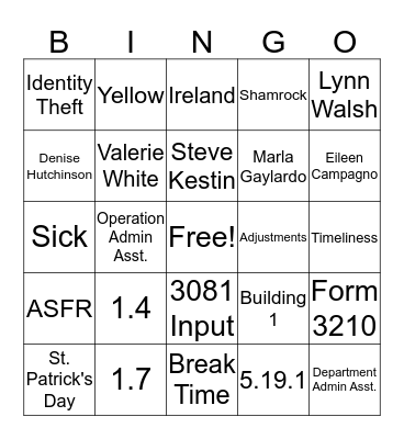 Bingo Card