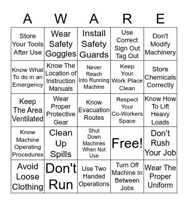 Company Bingo Card
