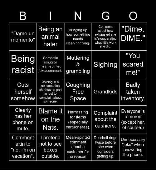 Trying not to kill ourselves bingo cope card Bingo Card