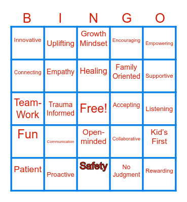 DePelchin Culture Bingo Card