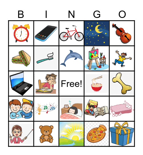 Picture Bingo! Bingo Card