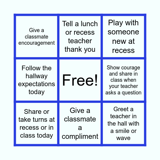 Make a Difference Day BINGO Card
