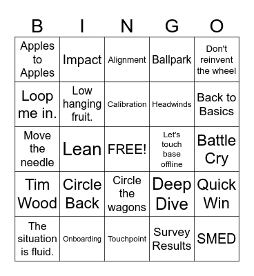 Offsite Bingo Card