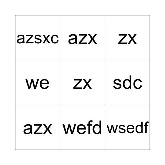 Household Chores Bingo Card