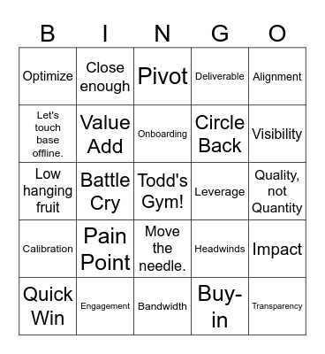 Bingo 2 Bingo Card